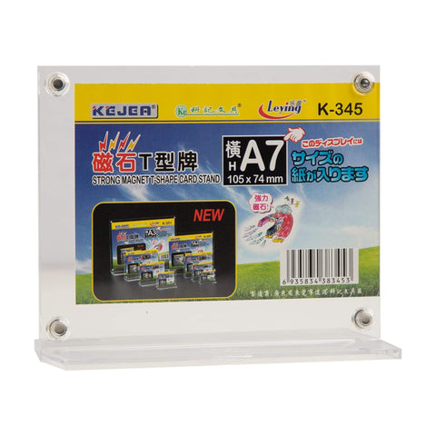 Kejea Acrylic Sign Holder A7 105x74mm K345 (1pc)